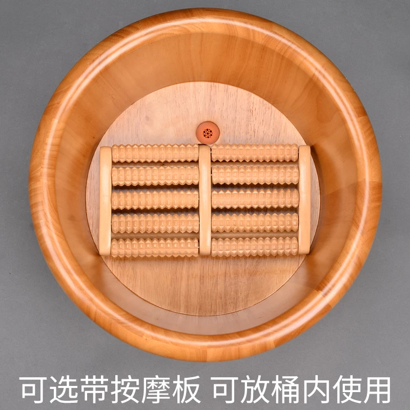 Foot bucket Wooden Household with wheels with drainage Foot bath bucket Over calf Wooden   massage basin