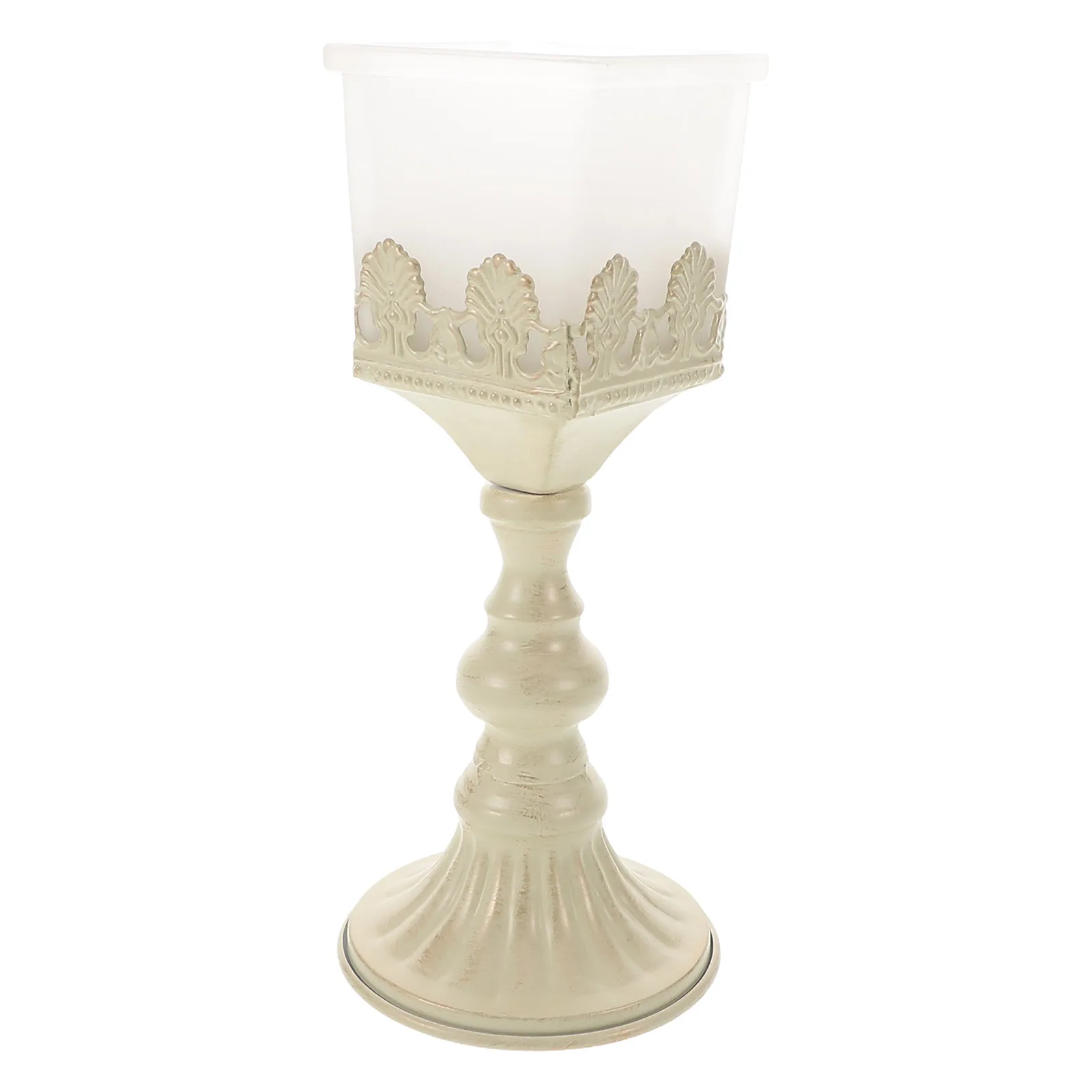 

Vintage Candlestick Iron Romantic Cup Wedding Party Home Decor Retro Stand Dining Table Ideal Outdoor Spaces Indoor Settings