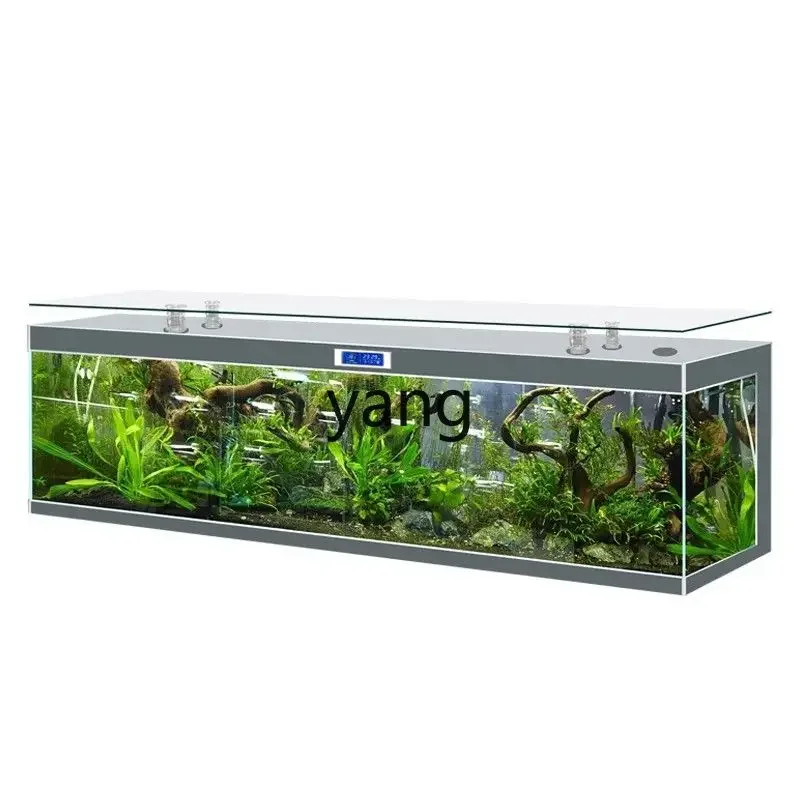 LH new TV cabinet fish tank ultra-white square aquarium custom living room household water-free