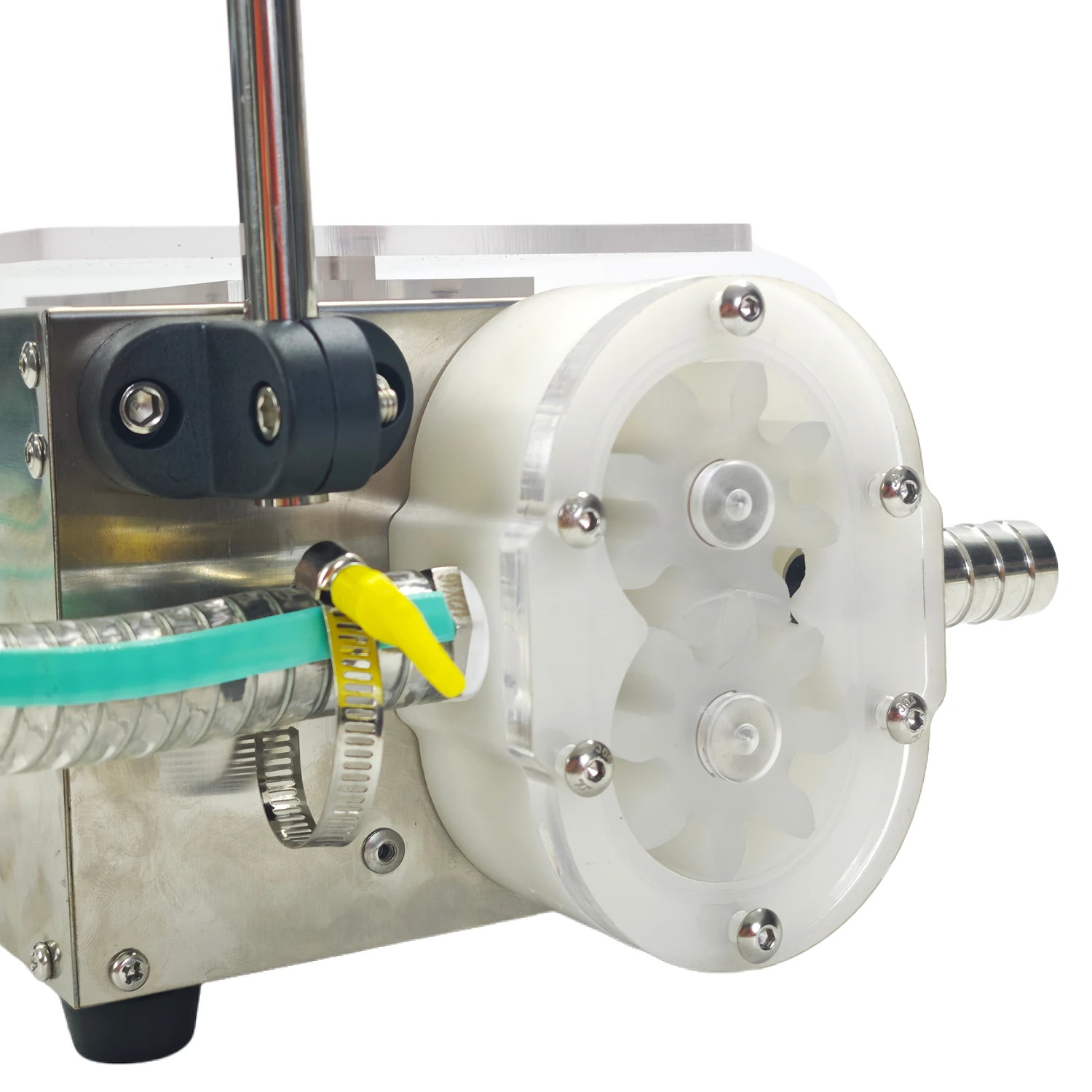 آلة تعبئة العسل الذكية مضخة تروس الشفط الذاتي 4L/8L معدل التدفق وزنها آلة تعبئة السوائل اللزج آلة تعبئة يدوية