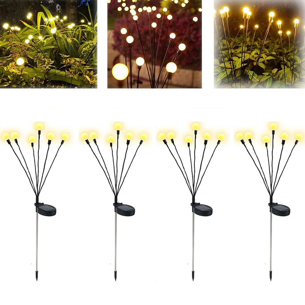 8/10LED Solar Light Outdoor Garden Decoration Landscape Lights Firework Firefly Lawn Lamps Country House Balcony Decor Lamp