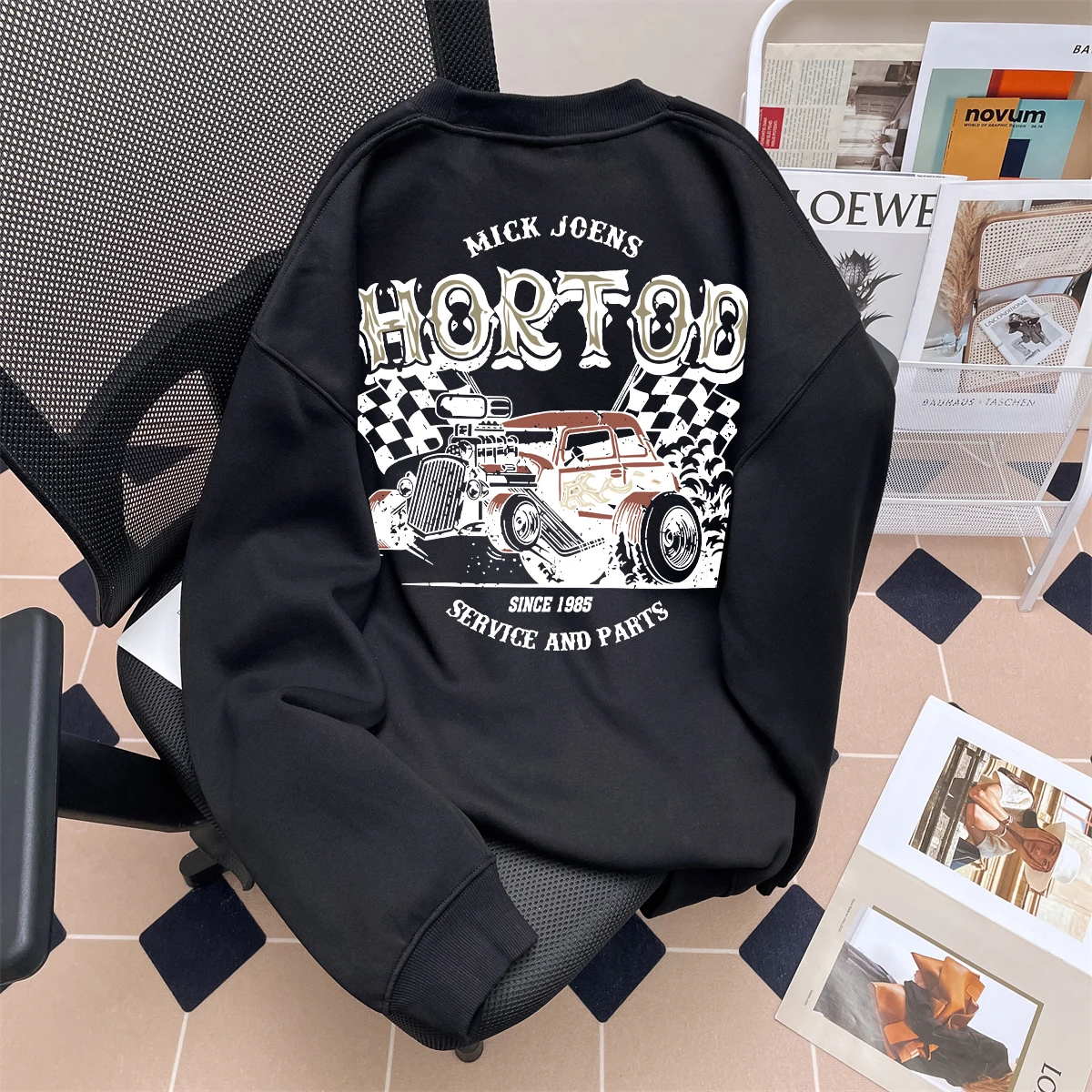 

American Sle Oversized Sweatirt ex Casual Hip Hop Lazy Design Streetwear Loose Top Youth Faion Autumn Long Sve