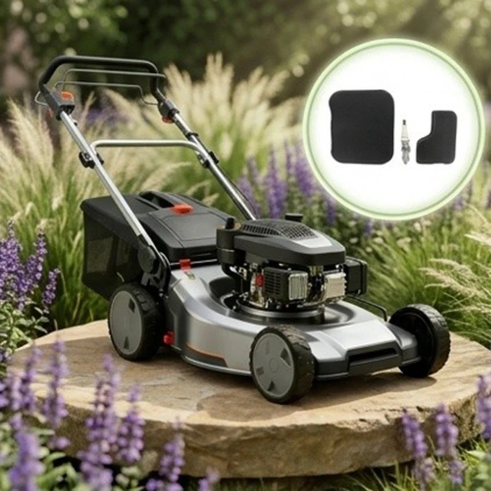 Mower Filtration System Air Filter Set For Engine Longevity High Temperature Resistant Cost Saving Lawnmower Service