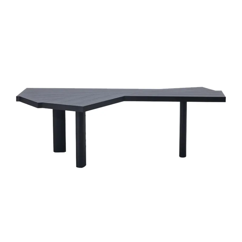 

Computer desk Personalized designer Walnut fan-shaped special-shaped writing desk
