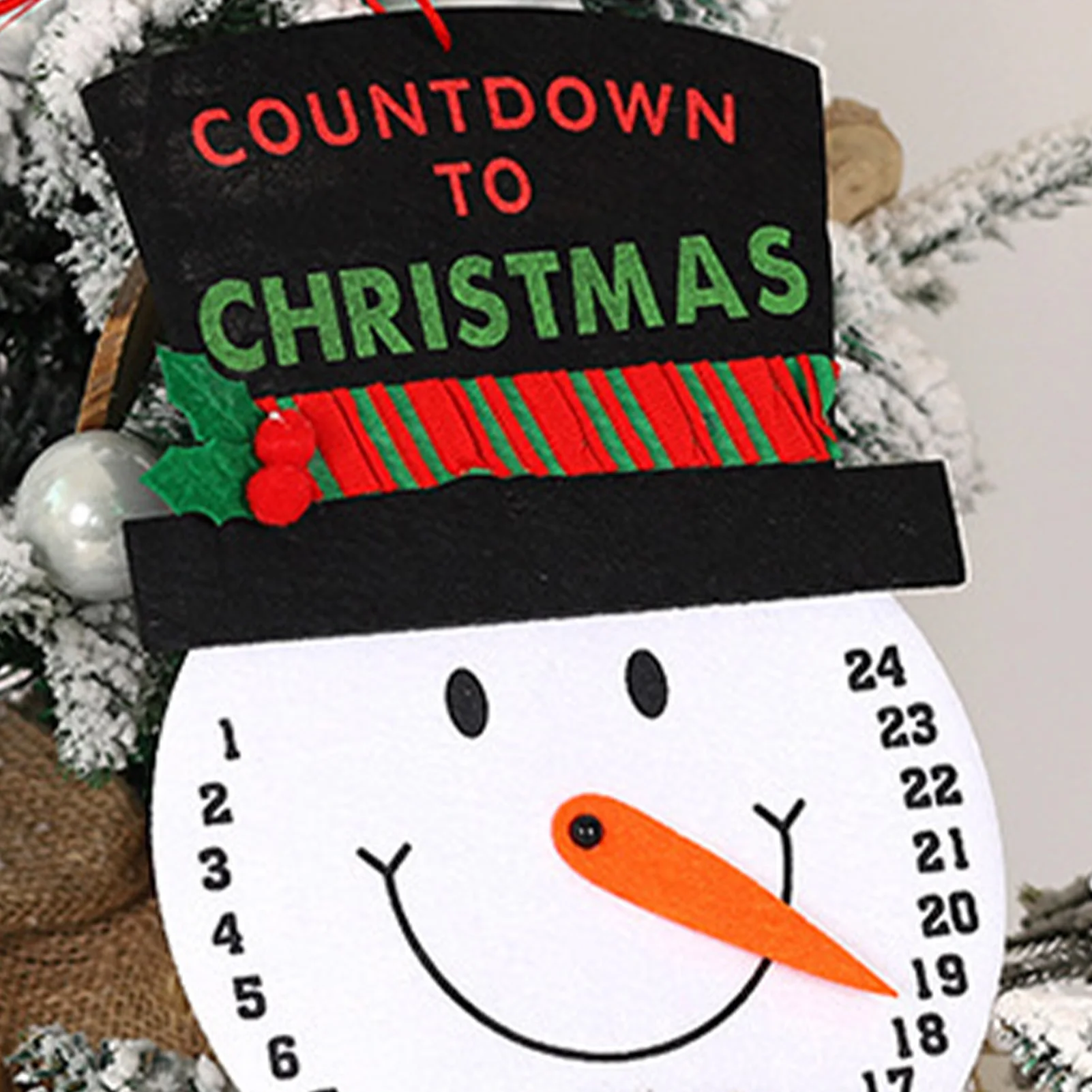 Christmas Snowman Countdown Hanger Not Easily Break and Durable Material Highly Decorative Calendar Complete Your Winter