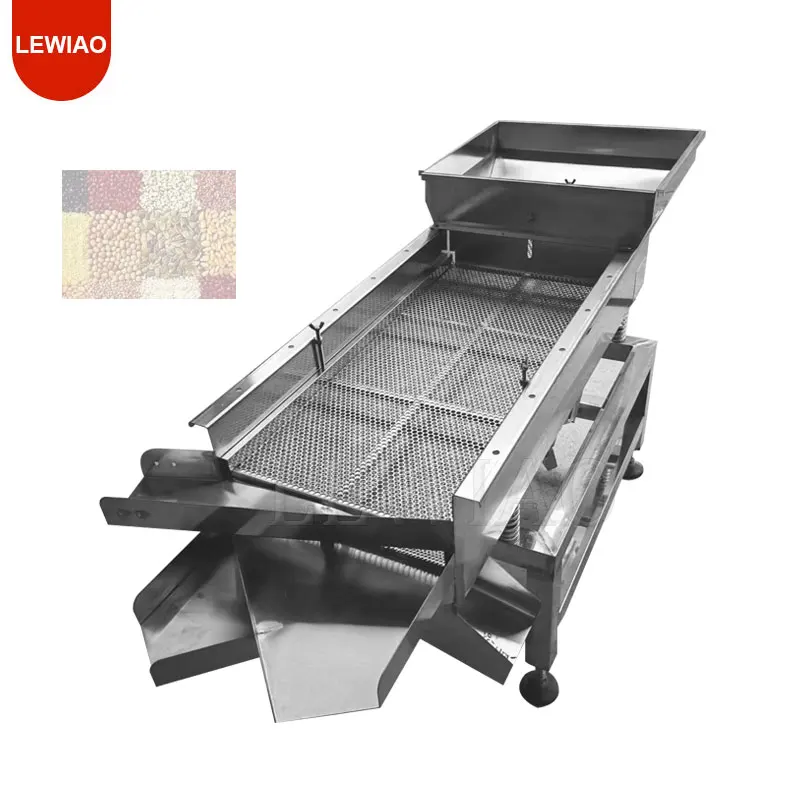 Linear Vibrating Screen Machine Small Industrial Stainless Steel Food Tea Grain Vibrating Screening Machine