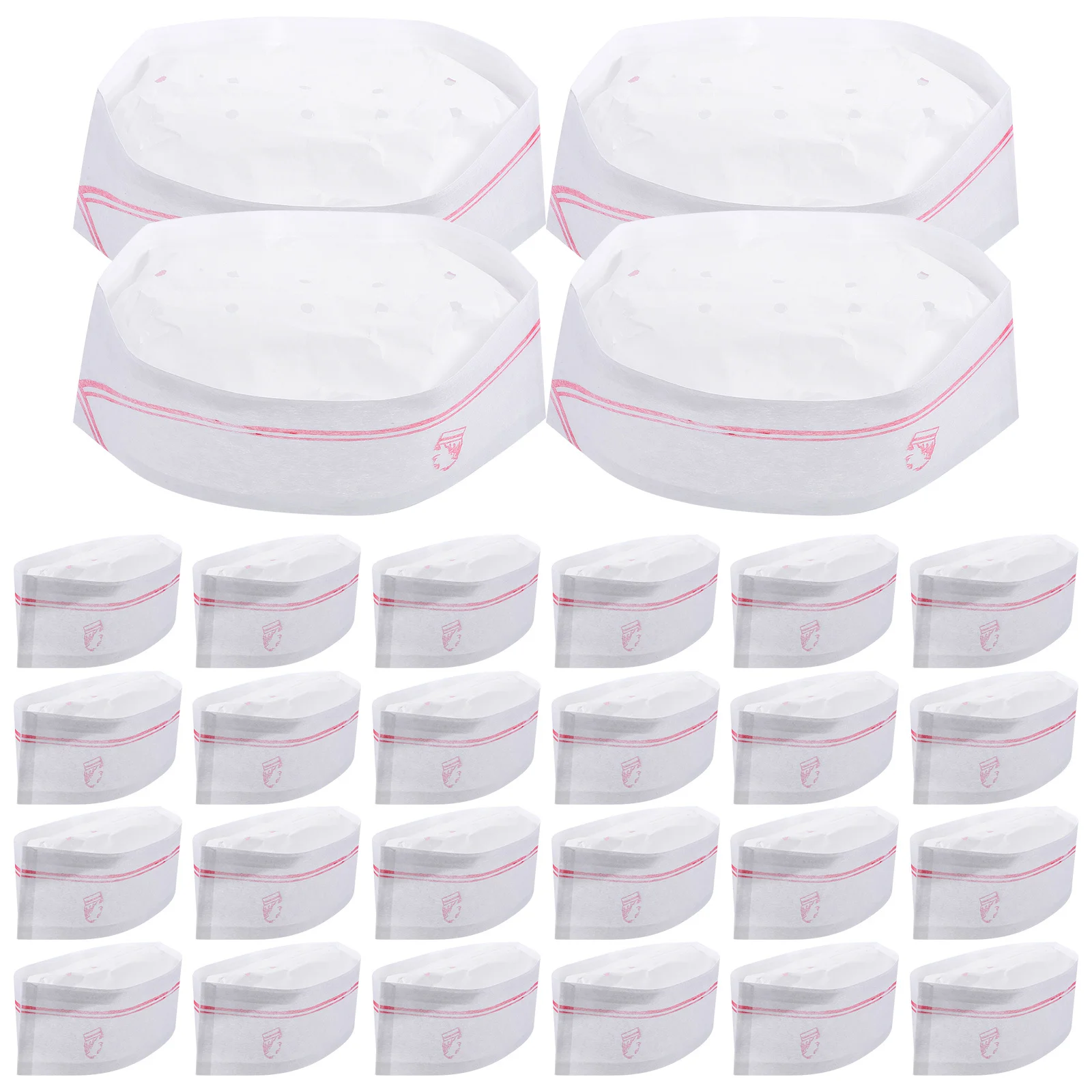 

40Pcs Breathable Nonwoven Chef Hats Disposable Cooking Caps Lightweight Kitchen Catering Uniform Disposable Chef Hat