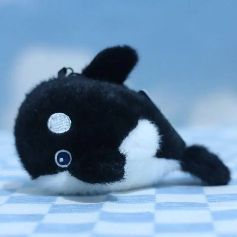 1Pcs Sea Animal Toy Stuffed Animal Fish Bag Pendant 12CM Cartoon Super Soft Seal Whale Dolphin Plush Keychain Kids Birthday Gift