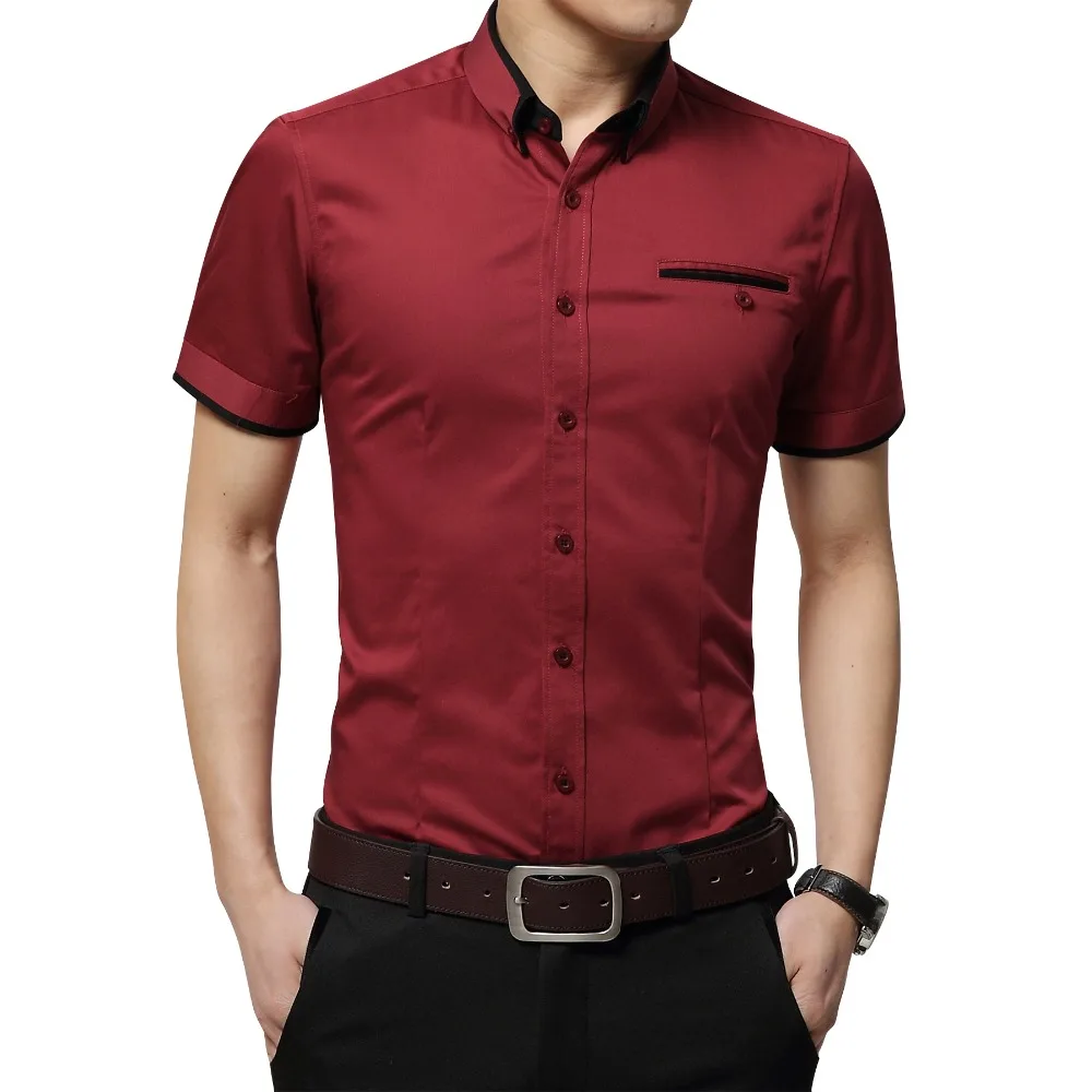 New Val Brand Men's Summer Business Shirt Short Sleeve  Neck Fleece Lined Thickened Special Wide Fit for Autumn 2023