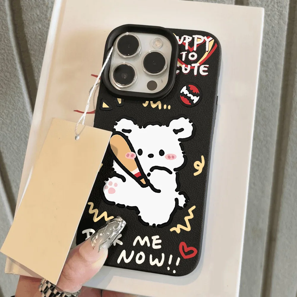 PU Leather Phone Case For iPhone 16 15 Pro Max Case iPhone 14 Pro Max 15 16 Plus 11 13 12 Fundas Silicone Nice Protective Cases