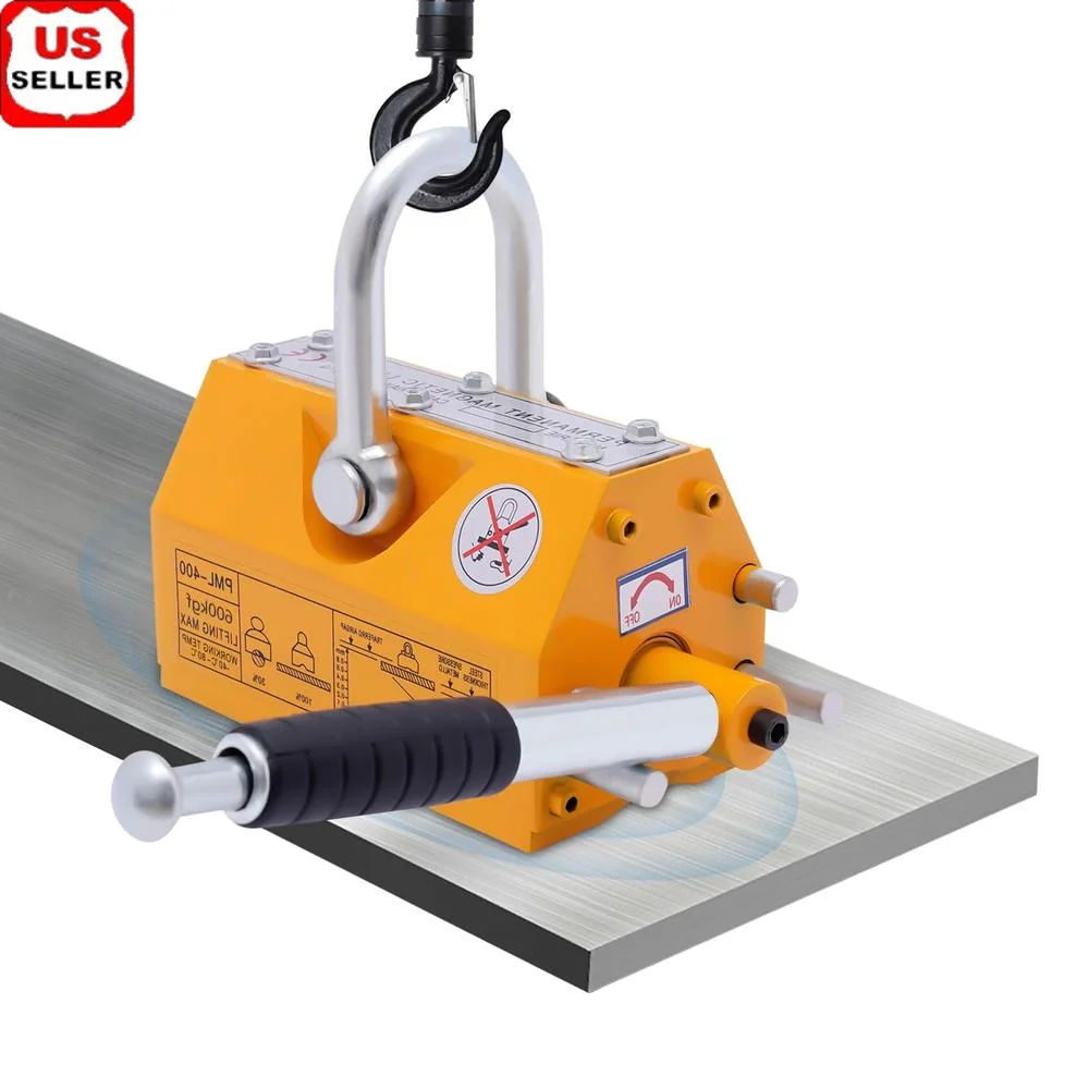 1320 lbs Steel Magnet Lifter Plate Hoist Heavy Duty Permanent Lift Magnets Compact & Easy to Use Magnet Lifting Tool Steel