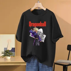 Anime Dragon Ball T-shirt Trunks Printed Men's and Women's T-shirt Leisure Sports Street Student Couple T-shirt