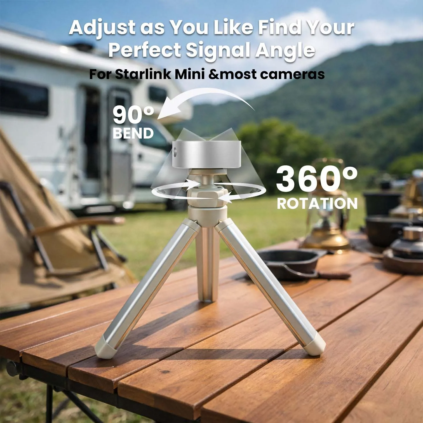 

Portable Triangle Stand for Starlink Mini & Camera Outdoor Camping Tripod Mount Desktop Support Base Multi-functional Bracket