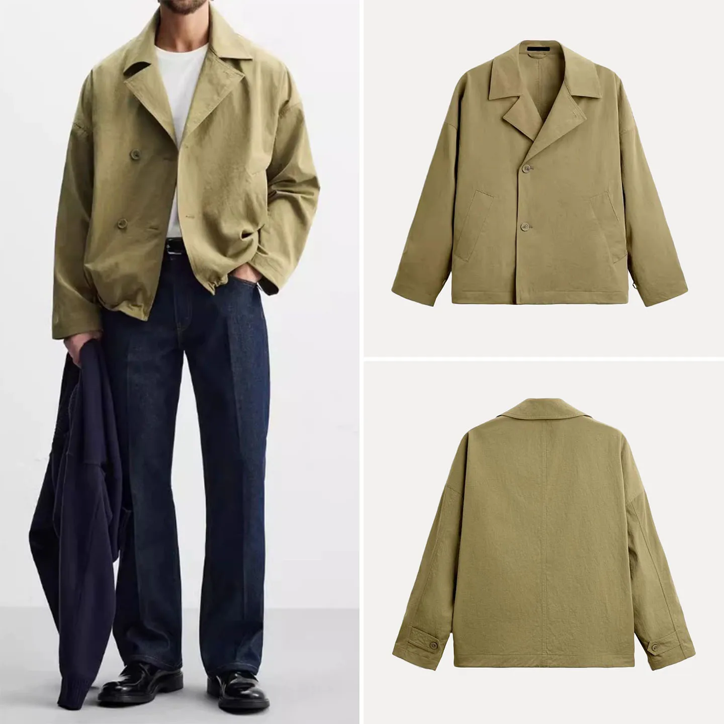 

Faionable ort Length Long Sve с отложным воротником, мужская куртка, осень 2023, повседневная одежда из качественного материала, молодежный размер