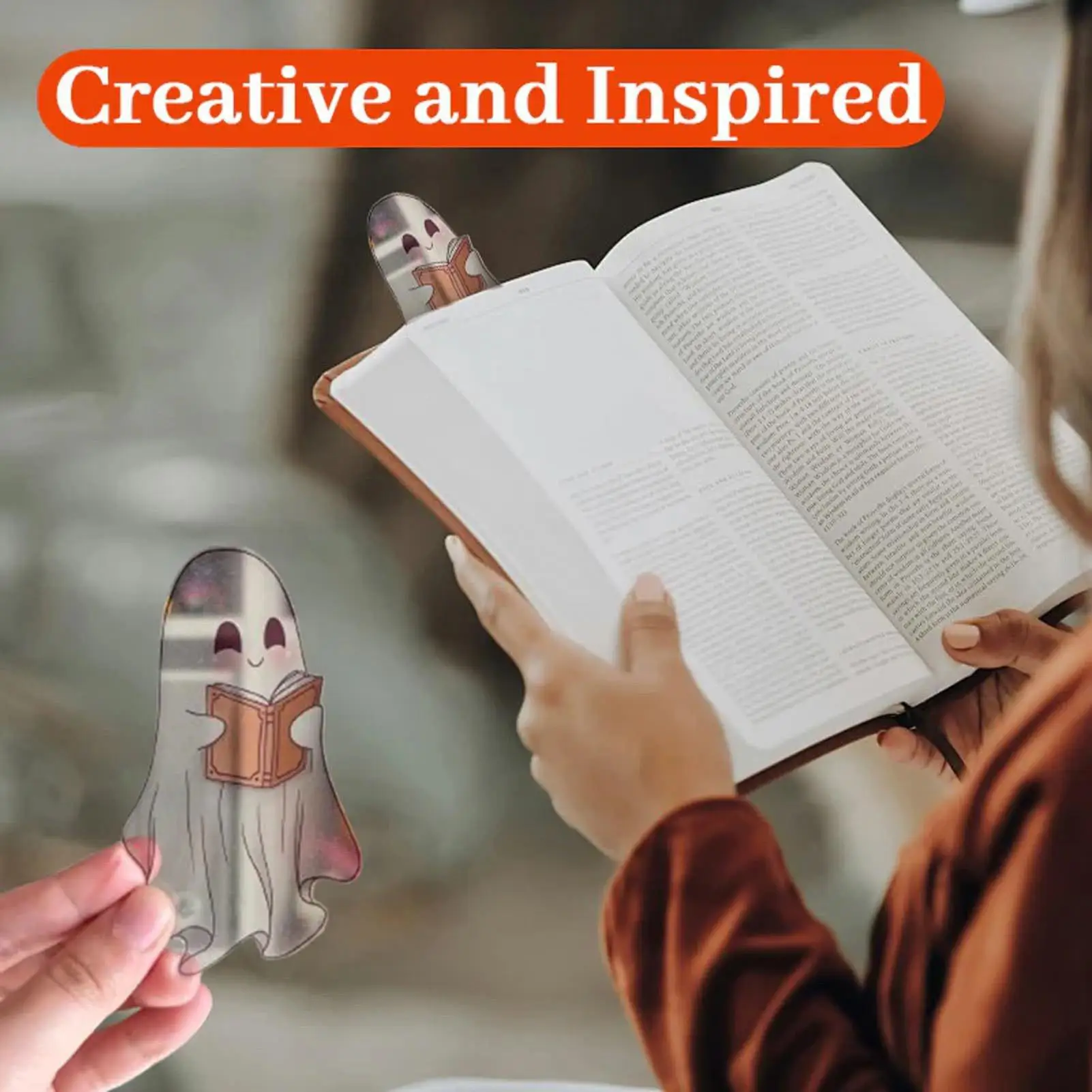ゴーストブックマークゴースト形状子供ブックマーク透明ページラベル学生ライター読書小説子供友人ハロウィン