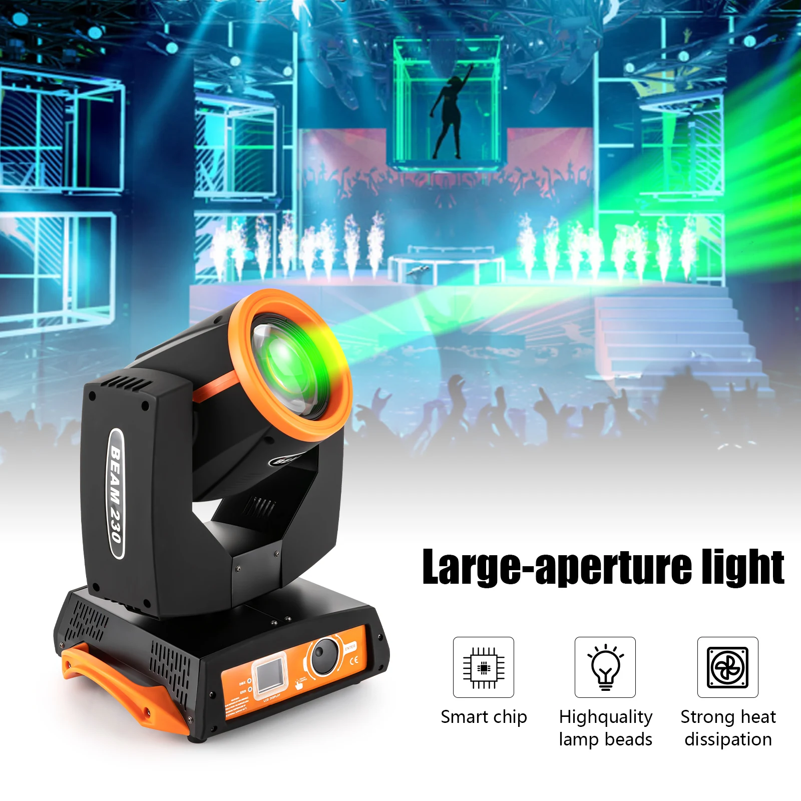 7R Sharpy 230W Zoom Moving Head Beam Light 8+16Prism Strobe Stage Party DJ Light