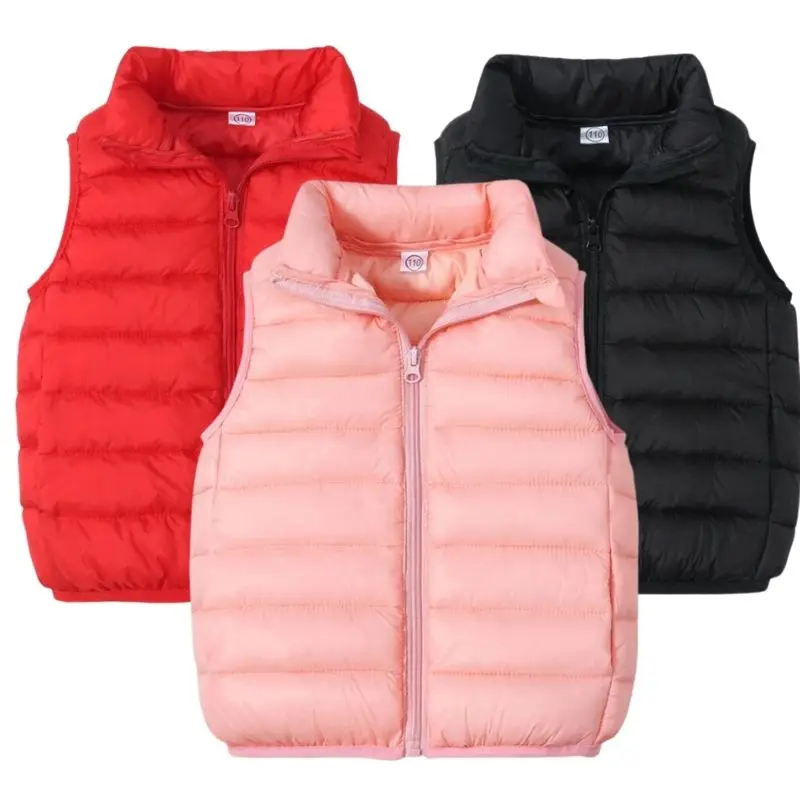 Boys\' Down Vest Winter Light Jacket Casual Stand Collar Waistcoat Children Fashion Korea Coat Autumn Clothes For Girls Vests