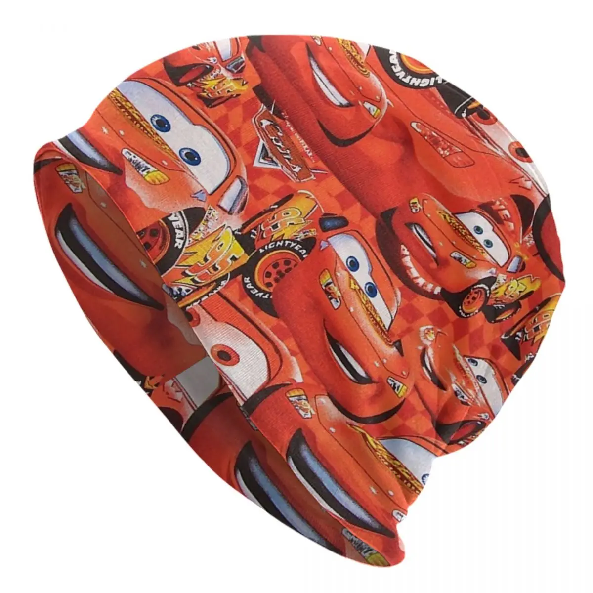

Cartoon Cars Lightning Mcqueen Face Bonnet Hats Street Knit Hat For Men Women Winter Warm Skullies Beanies Caps