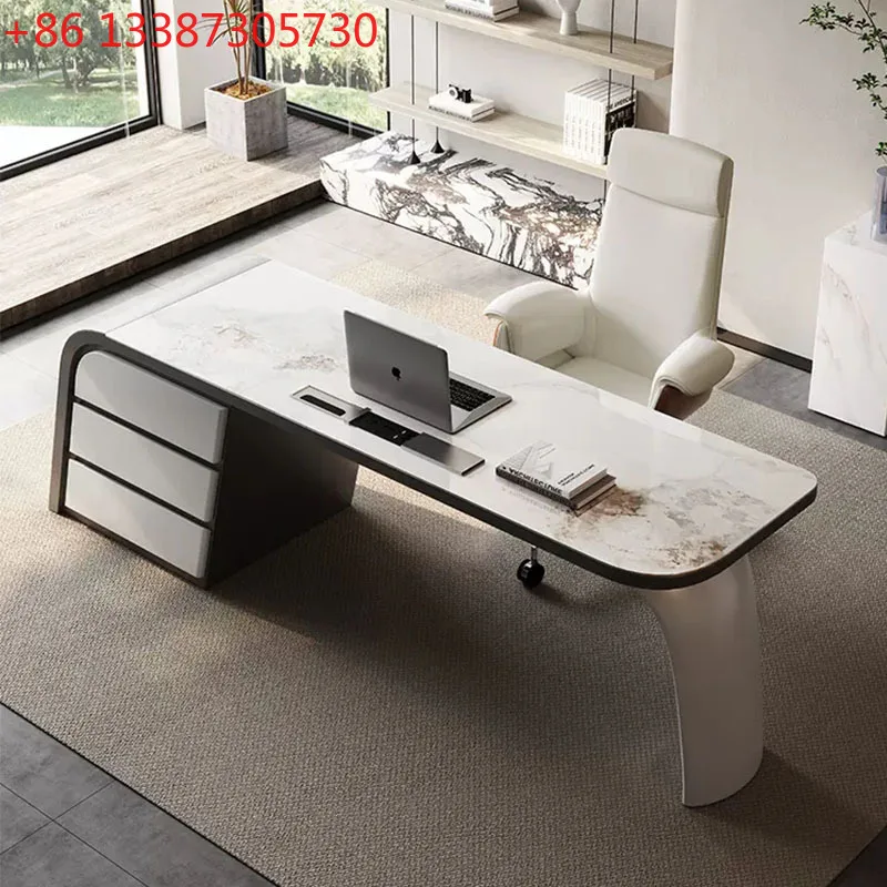 

Современный сланцевый настольный светильник, роскошный стол для босса, домашний кабинет