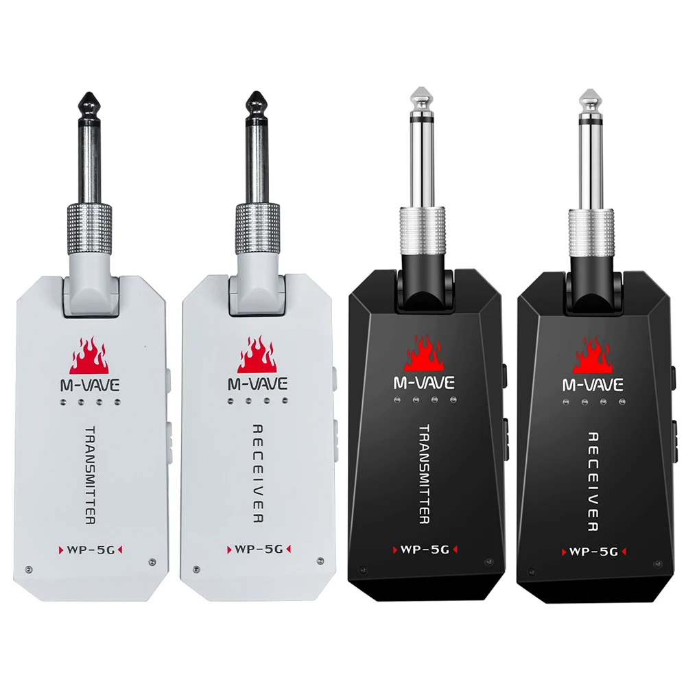 M-VAVE 5.8G Wireless Guitar System WP-5G Rechargeable Wireless Audio Transmitter Receiver for Guitar Amplifier Accessory