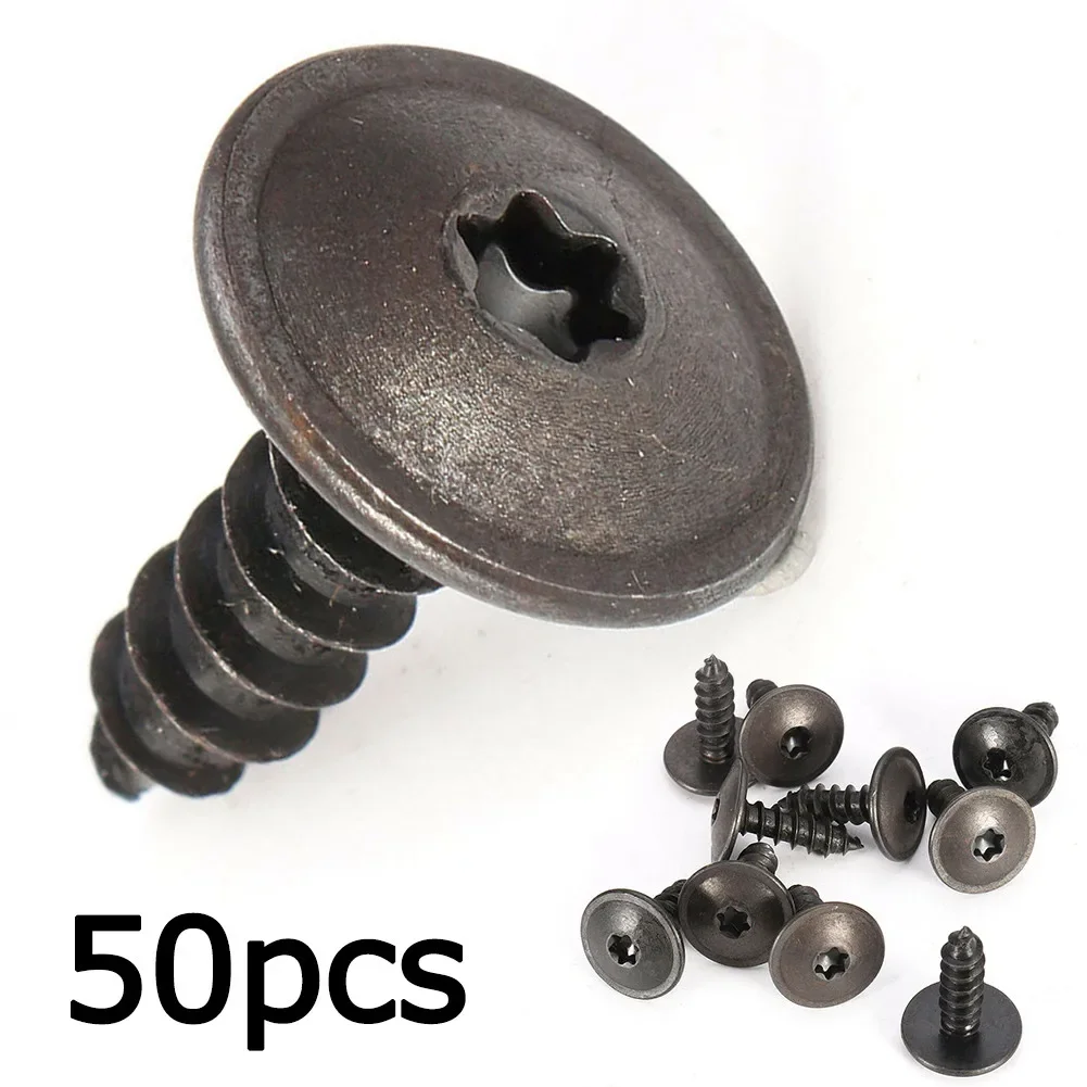 

High Quality New 50pcs Torx Screw Parts Replacement Stable Easy Installation For Golf Front Engine Cover Undertray