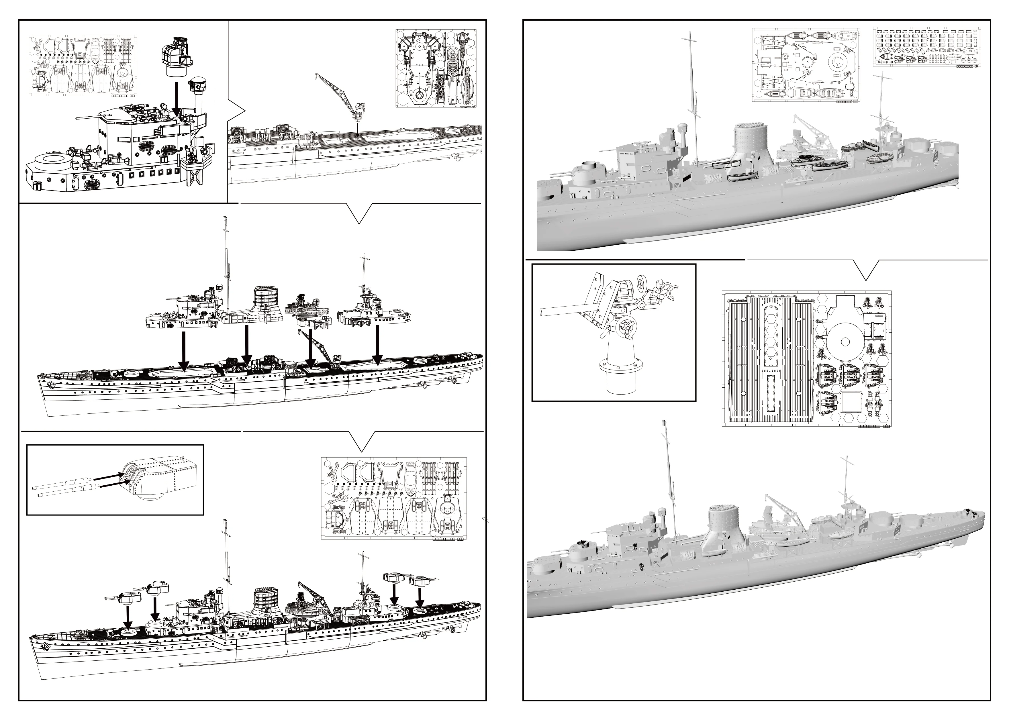 

Royal New Zealand Navy HMNZS Leander 1942 Light Cruiser SSMODEL SSC602 1/350 1/700 1/200 1/144 Military Miniature Static Model