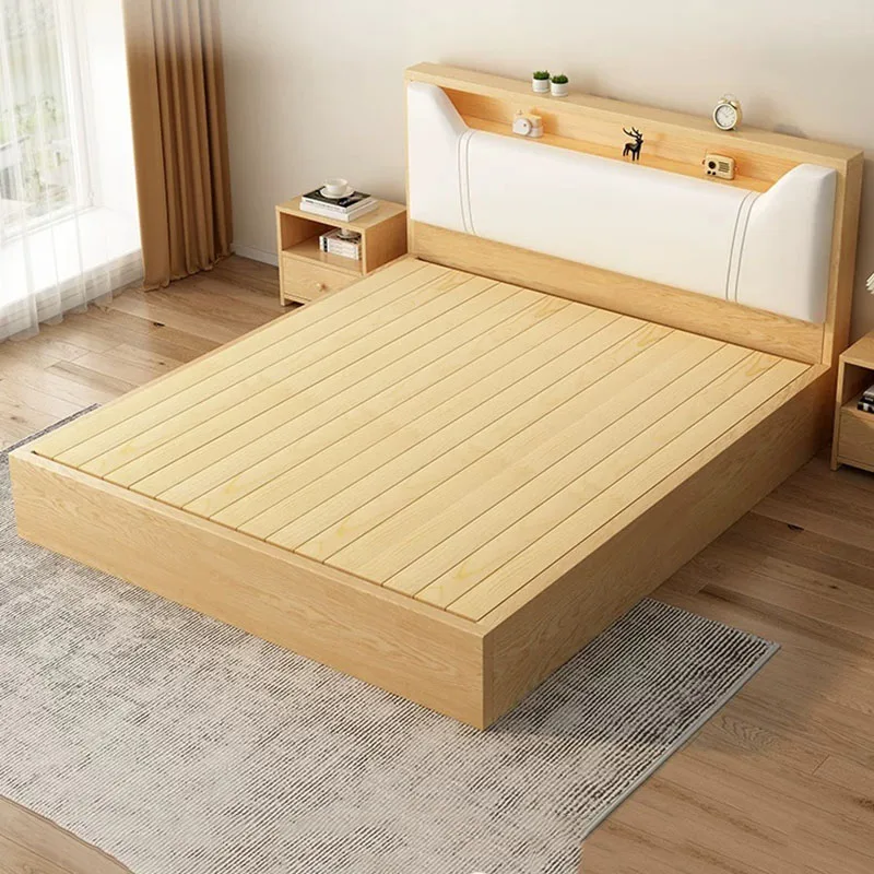 Space Saving Design Bed Queen Double Frame Wooden Safe Sleeping Girls Full Bed Modern European Muebles Lounge Suite Furniture