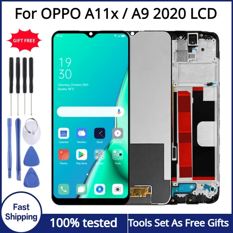 A9 2020 LCD 6.5'' Screen For OPPO Oppo A11x CPH1937 LCD Display Touch Screen For A9 2020 Digitizer Replacement Parts