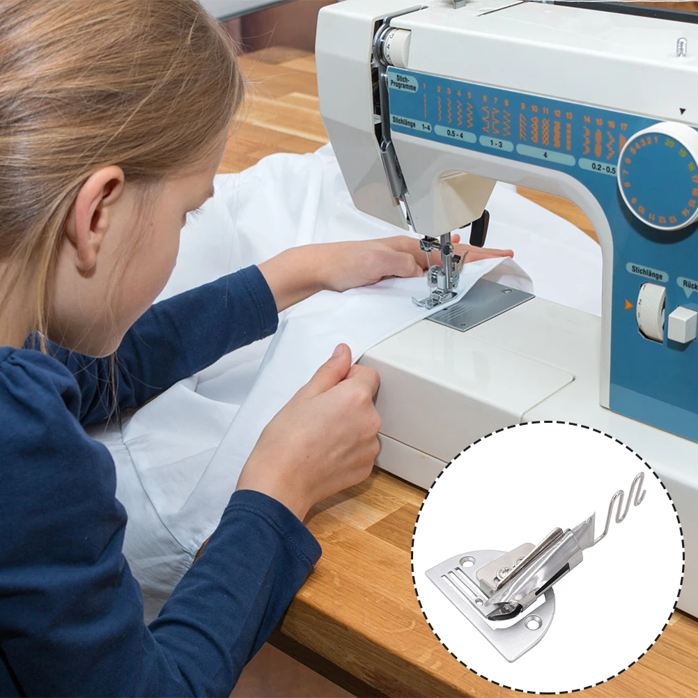 

Stainless Steel Sewing Machine Binder Foldable Pull Barrel Edging Device For Lightweight Fabric Border Trim Replacement