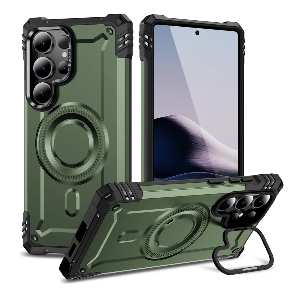 

Новый военный противоударный магнитный чехол для телефона Samsung S24 Plus S25 Ultra S23 A54 A52 A35 A34 A23 A16 A15 A14 5G Cover