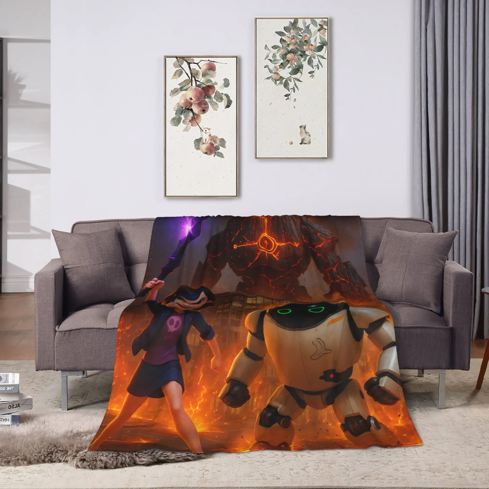 Trollhunters Tales Of Arcadia Flannel Blanket  Super Soft Throw Blanket for Living Room Camping Trend Bedspread Sofa Bed Cover
