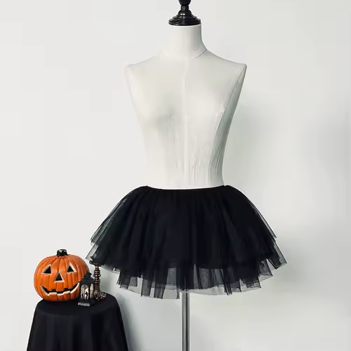 Ultra Short Petticoats Lolita Cosplay Crinoline Lady Girls Underskirt  Petticoat for Party White Black Ballet Dance Skirt Tutu - Image 4