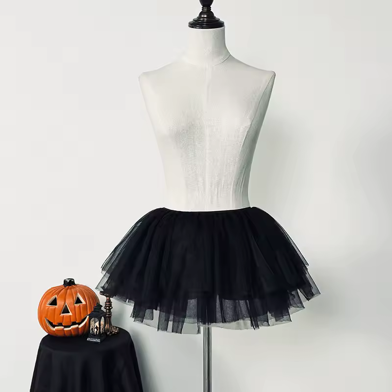 Ultra Short Petticoats Lolita Cosplay Crinoline Lady Girls Underskirt  Petticoat for Party White Black Ballet Dance Skirt Tutu - Image 4