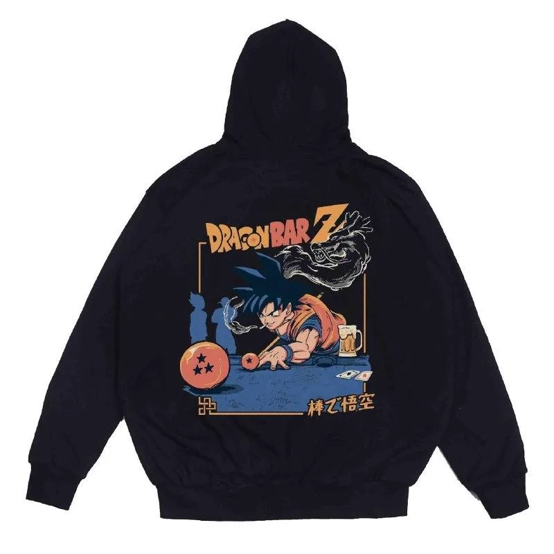

New Dragon Ball Men's Hoodies Autumn Winter Japanese Anime Goku Fun Print Clothing Fashion Y2K Sweatshirt 100% Cotton Sportswear