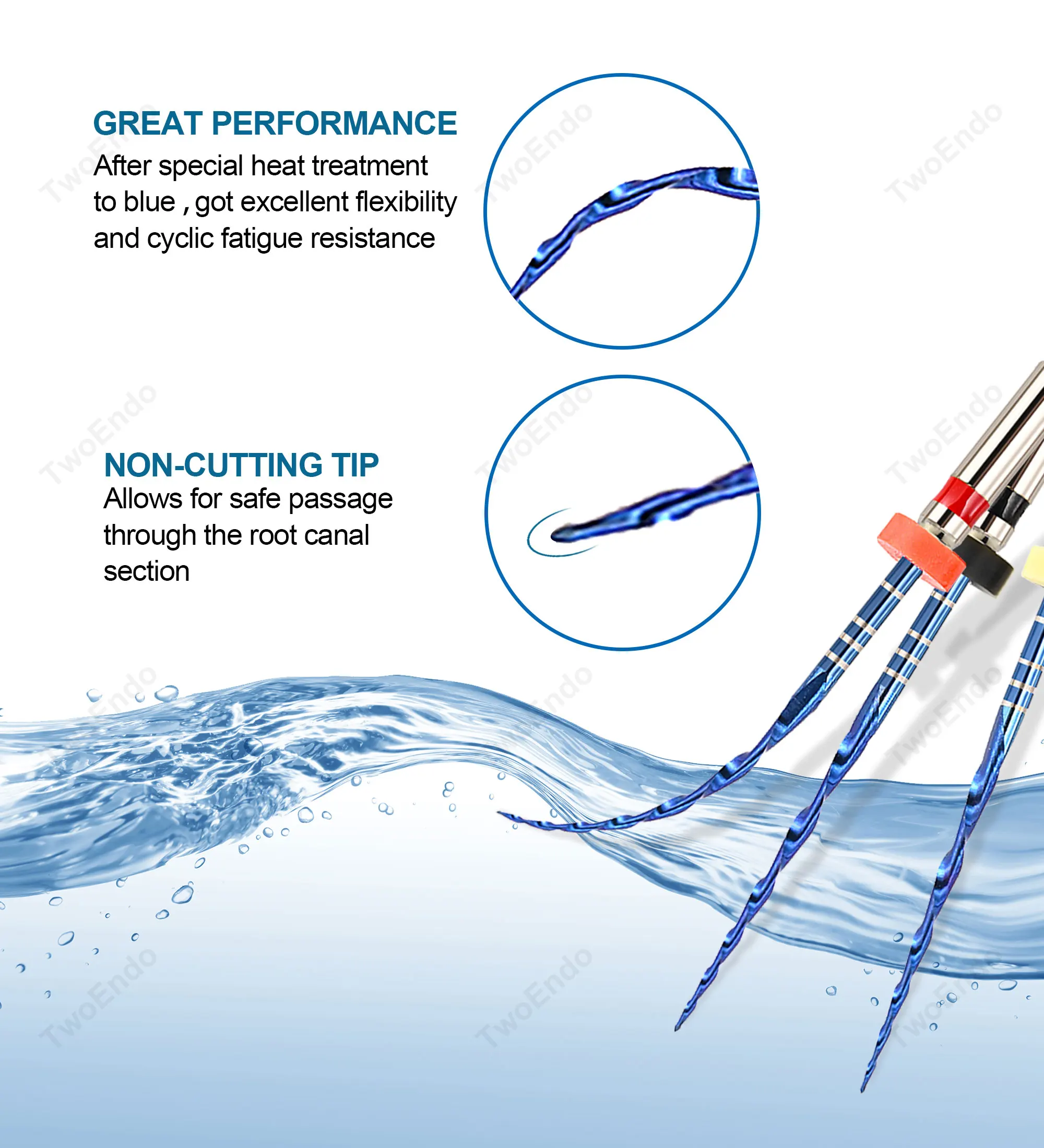 Dental Blue Reciprocating Heat Activation Files 21mm 25mm NITI Files Dental Rotary Only One Files Endodontic Dentistry