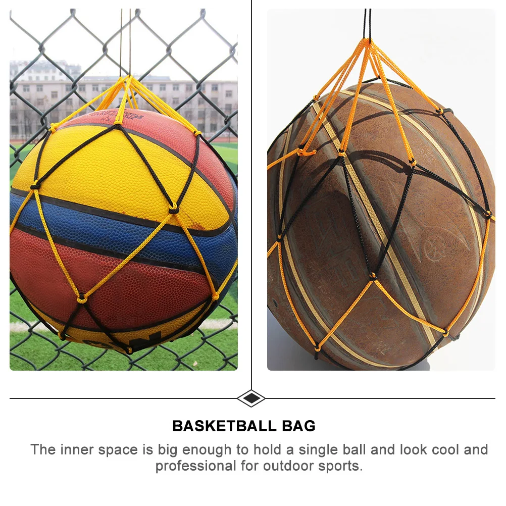 

12pcs Basketball Net Bag Wear-resistant Portable Mesh Equipment Bags for Sports Soccer Volleyball Ball Supply