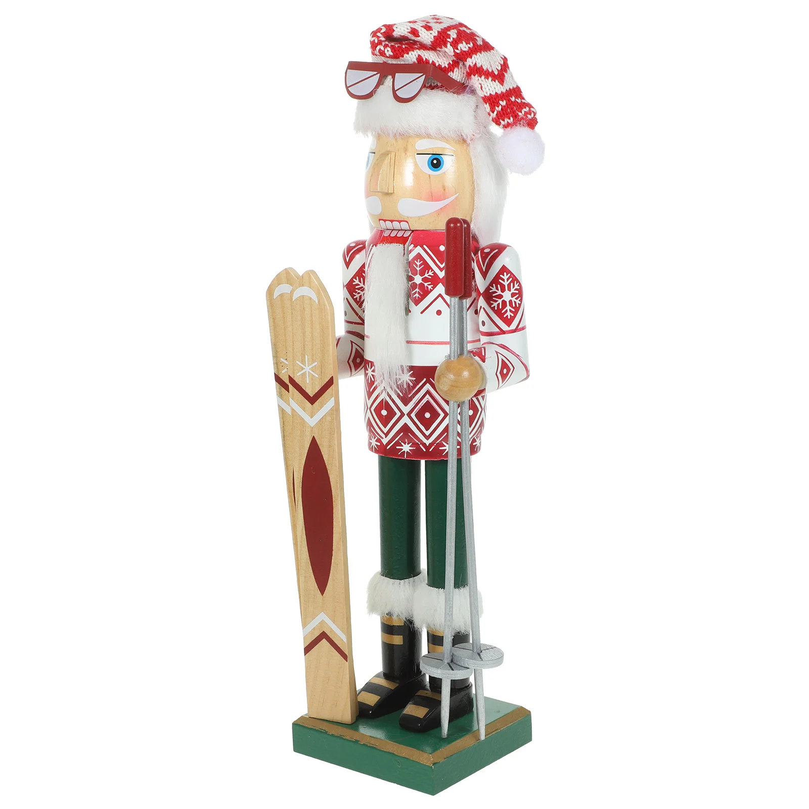 Christmas Traditional Puppet Craft figureWooden Christmas Decoration Puppet Figurine Festival Figure Ornament Holiday Decor