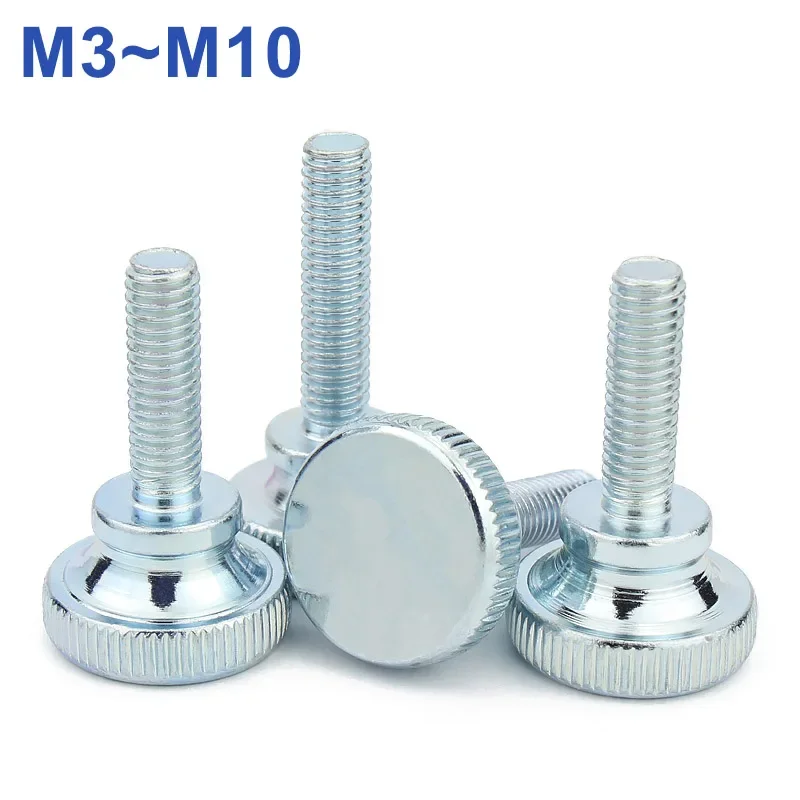 1/2/5pcs M3 M4 M5 M6 M8 M10 DIN464 GB834 Knurl High Step Head Hand Tighten Thumb Screw Bolt Curtain Wall Glass Adjust Thumbscrew