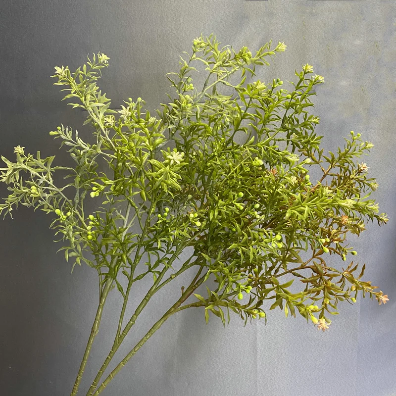 

4Pcs Fake Green Plants Rice Grass Plastic Leaves Wedding Background Wall Floral Arrangement Home Garden Decoration Party Layout