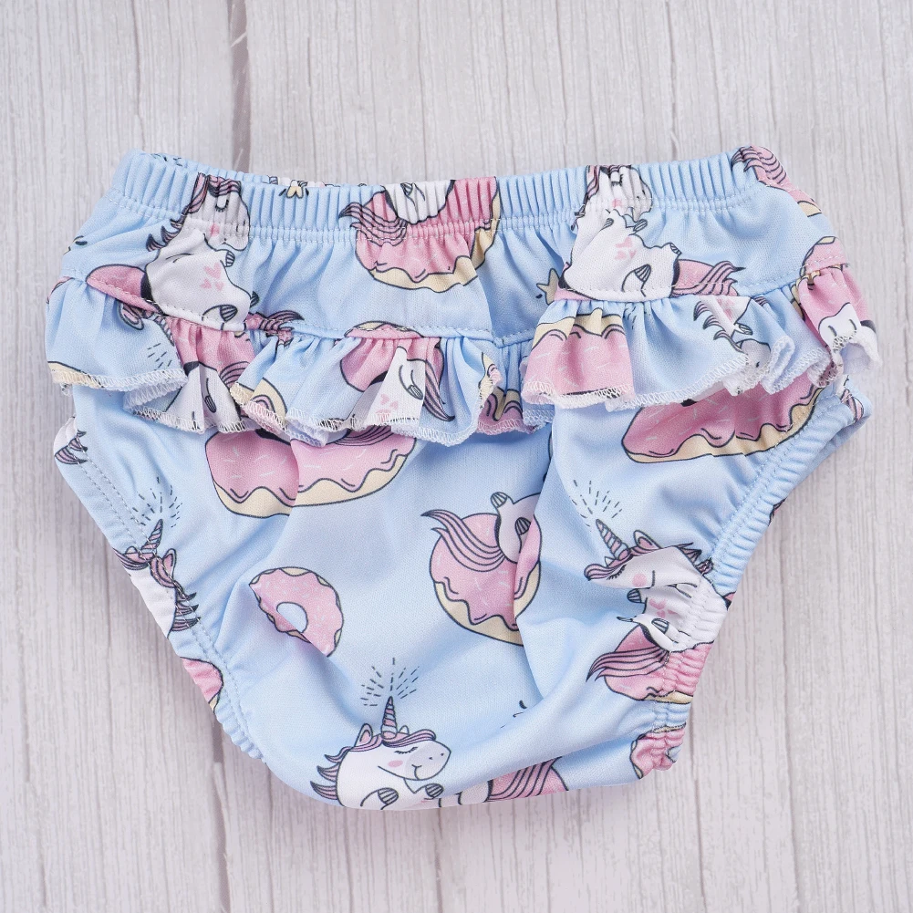 Elinfant 3 Size Flower Side Comfortable Baby Swim Diapers Fashion Print Reusable Washable Swimming Diaper Pool Pants