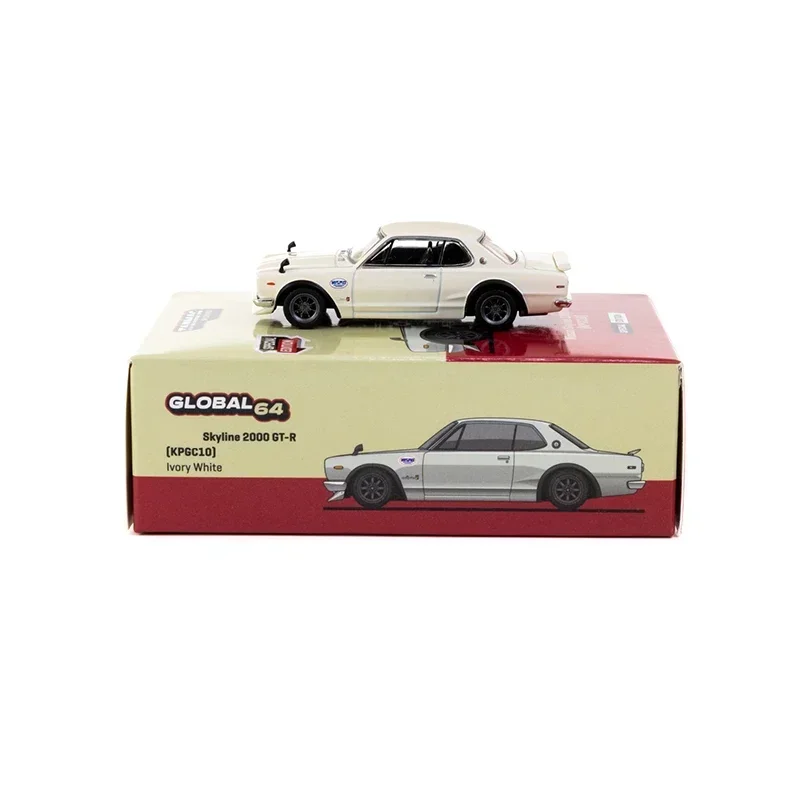 TW 1:64 Nissan Skyline 2000 GT-R KPGC10 Ivory White Diecast Diorama Car Model Toys Tarmac Works