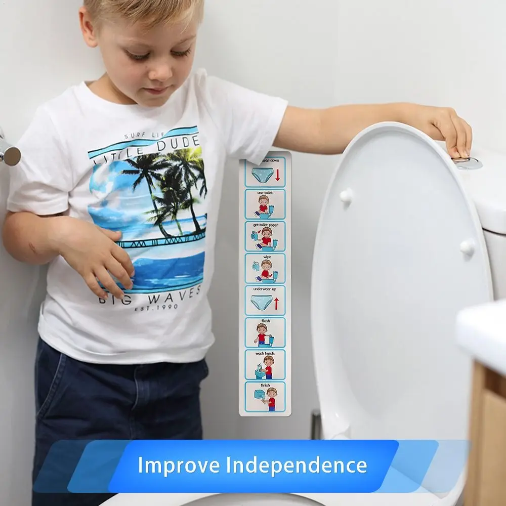 Interactive Toilet Training Chart Life Skills Toddler Training Toilet Learning Aid Motivational Potty Training Visual Schedule