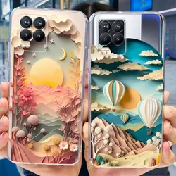 For Realme 8 4G Realme 8 Pro Realme8 5G 8i Phone Case Transparent Soft TPU Silicone Back Cover Cool Cartoon Girly Fashion Bumper