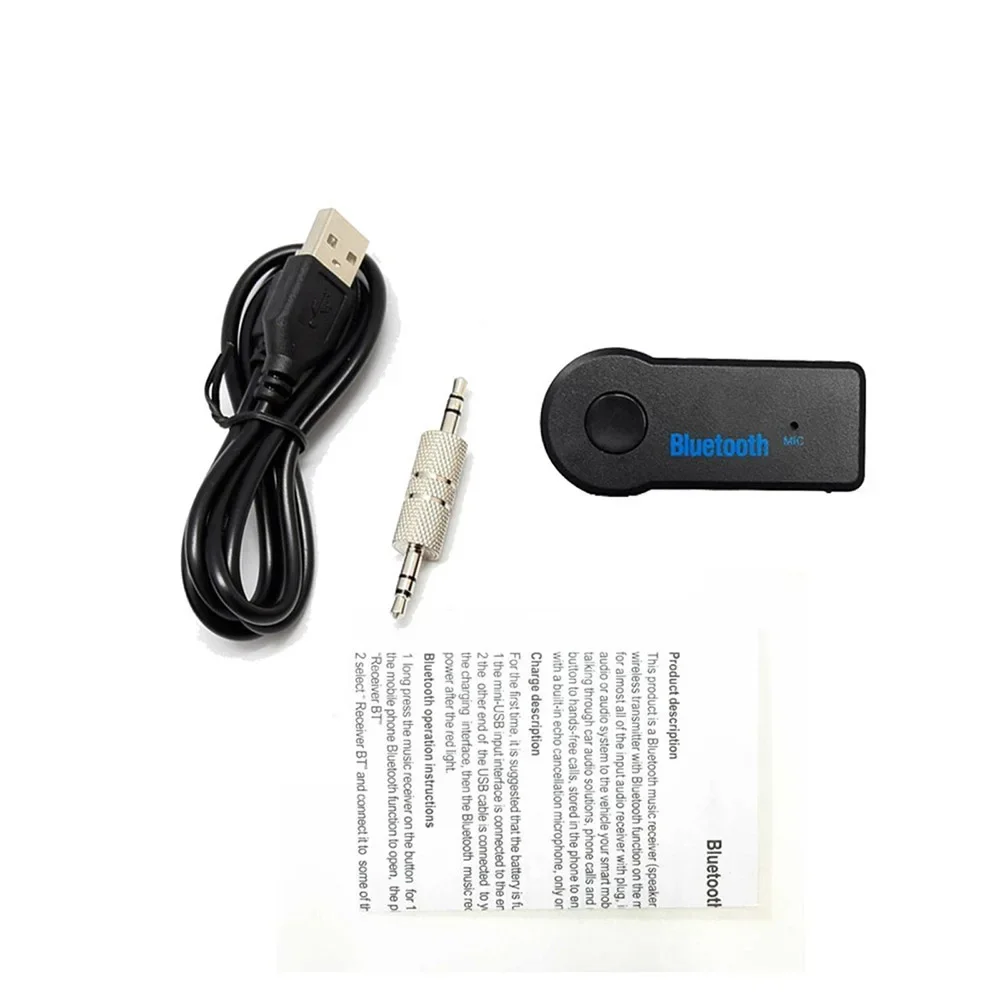 Bluetooth Aux Car Handsfree Kit 3.5mm Wireless Aux To Bluetooth Adaptor Audio Music Receiver Mini MP3 USB BT V3.0 Player New