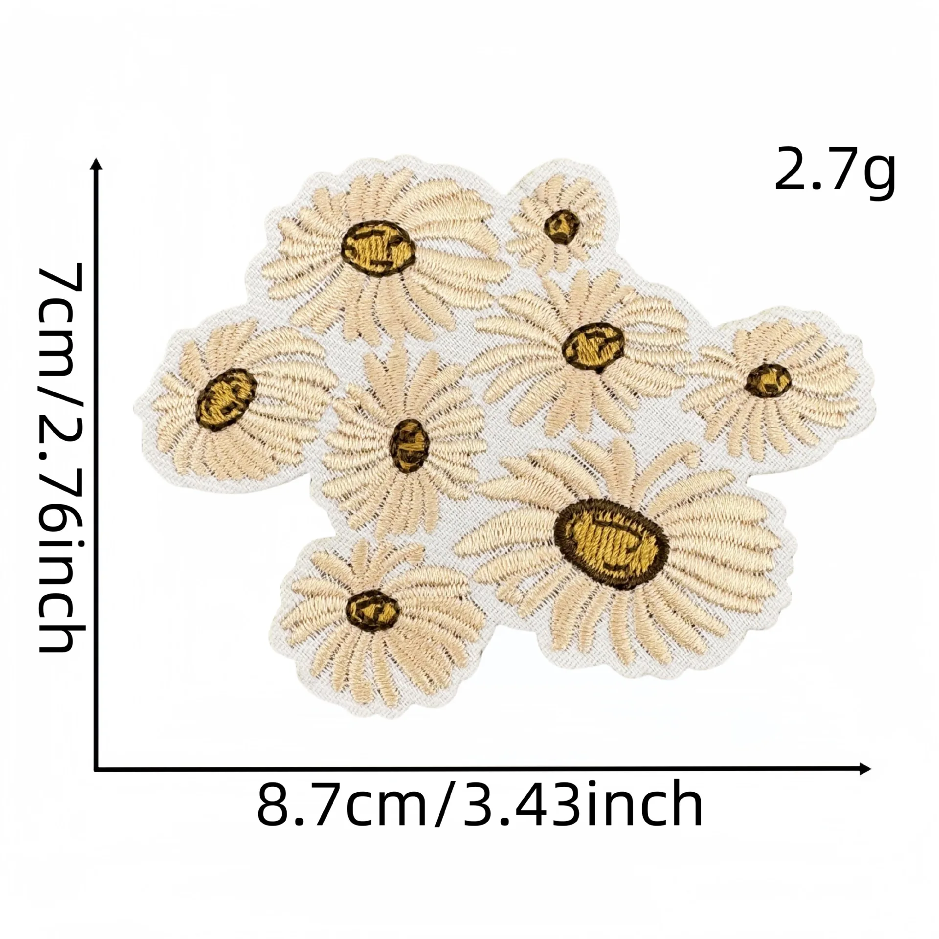 10szt Beżowo-żółte naszywki Wa – Embroidery Yellow Flower recenzja i cena