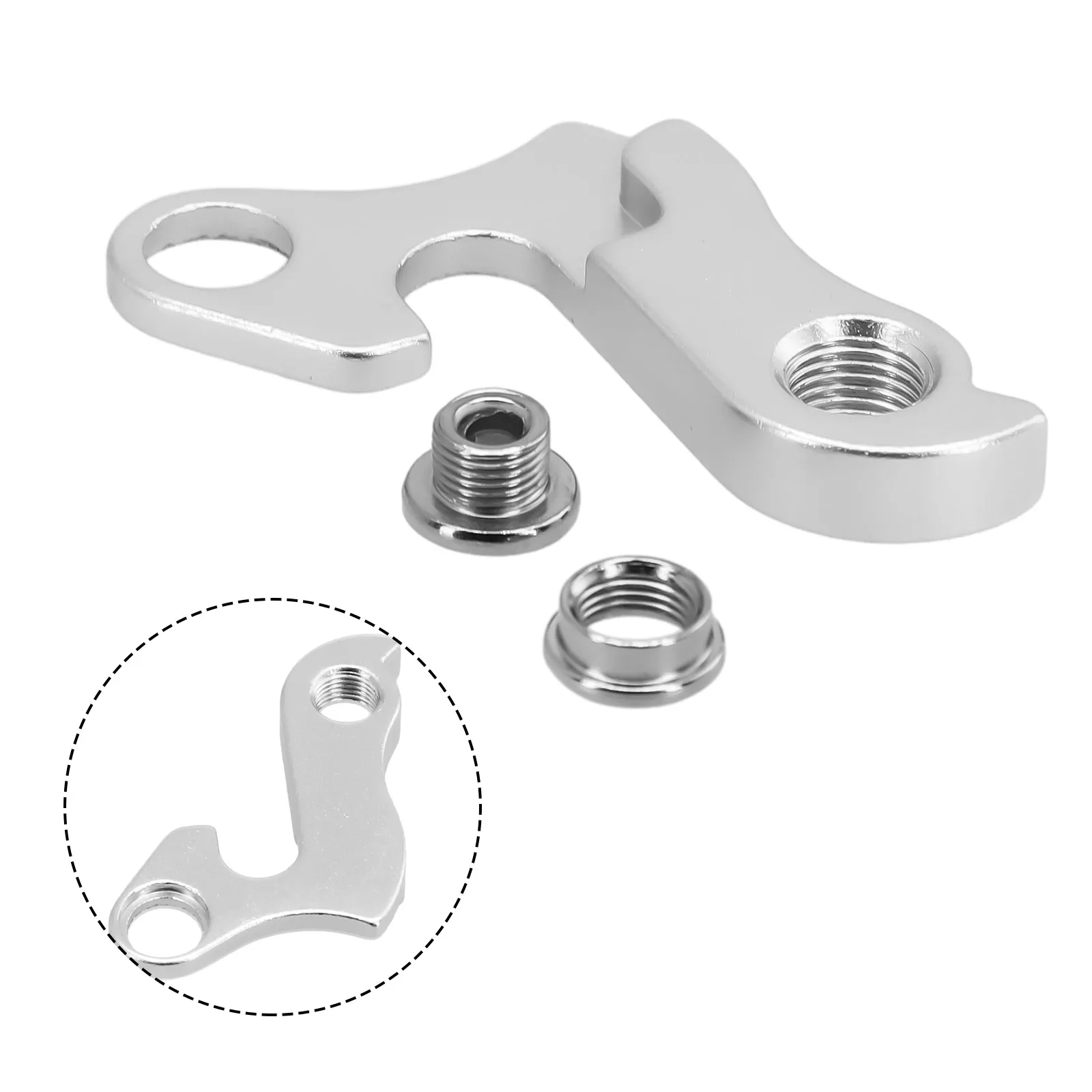 

High Quality New Durable Hot Kit Derailleur Hanger Silver Sturdy Bolt MTB Mounting Adapter Bicycle Bike Convertor