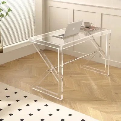 Acrylic Minimalist Computer Desk Home Living Room Writing Desk Study Table Student Modern Minimalist Transparent Desk