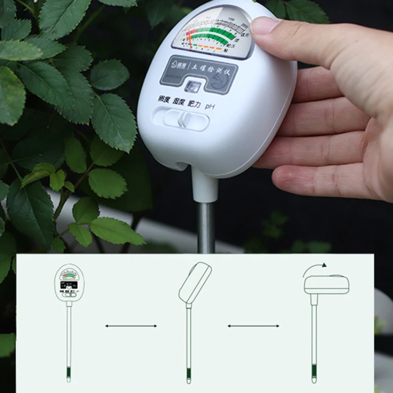 Soil moisture detector moisture detector ph sensor for soil flowerpot plant illumination nutrients