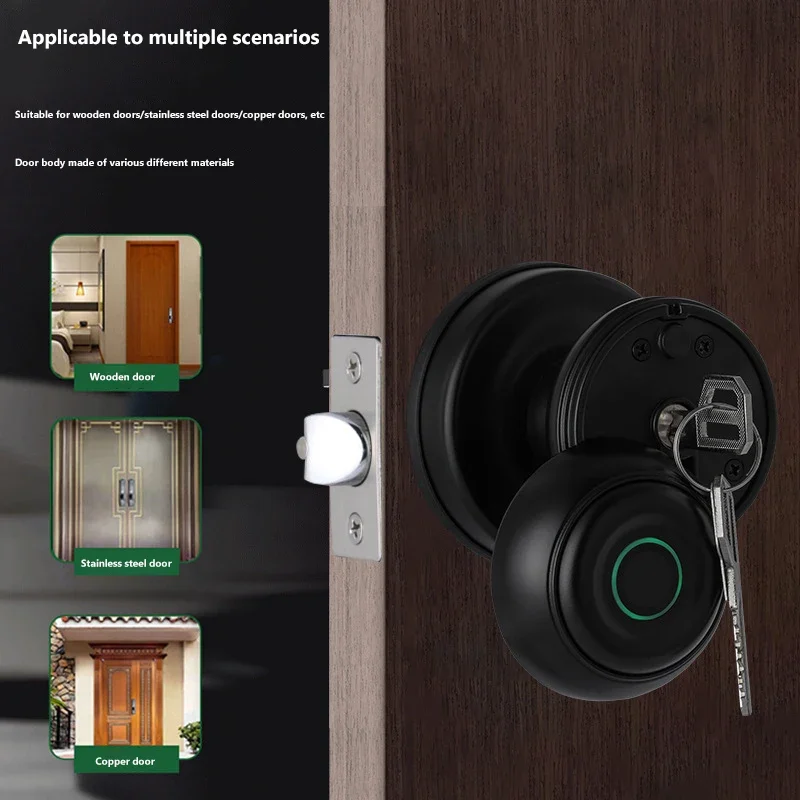 Imagem -02 - Tuya Smart Home Biométrica Fechadura da Porta de Impressão Digital Bluetooth App Controle Armário Eletrônico Keyless Security Protection