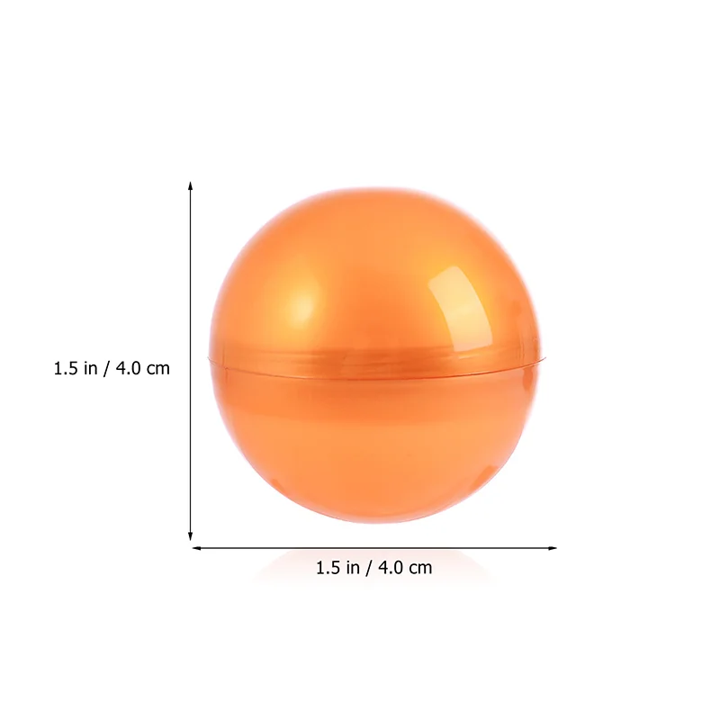 4 سنتيمتر البرتقال البلاستيك اليانصيب كرات السحب رسم الكرة جوفاء قابلة للفتح لعبة كرات مثيرة للاهتمام لعبة كرات الدعائم لحفلة عيد الميلاد